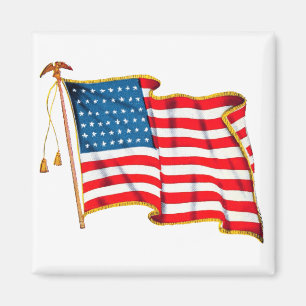 Vintage Patriotische Amerikanische Flagge, Amerika Magnet