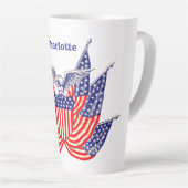 Vintage Patriotische Amerikanische Flagge, Amerika Milchtasse (Rechte Ecke)
