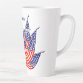 Vintage Patriotische Amerikanische Flagge, Amerika Milchtasse (Rechts)