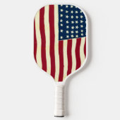 Vintage Patriotische Amerikanische Flagge, Amerika Pickleball Schläger (Rückseite)