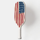 Vintage Patriotische Amerikanische Flagge, Amerika Pickleball Schläger (Links)