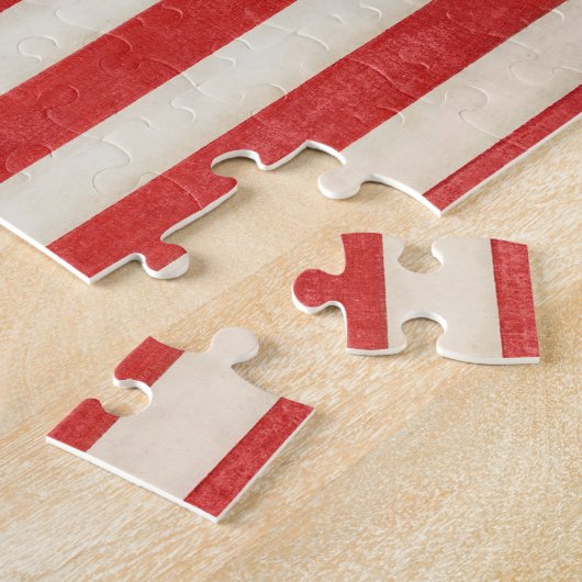 Vintage Patriotische Amerikanische Flagge, Amerika Puzzle (Seite)