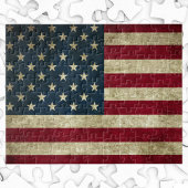 Vintage Patriotische Amerikanische Flagge, Amerika Puzzle