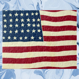 Vintage Patriotische Amerikanische Flagge, Amerika Puzzle