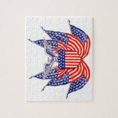 Vintage Patriotische Amerikanische Flagge, Amerika Puzzle (Vertikal)