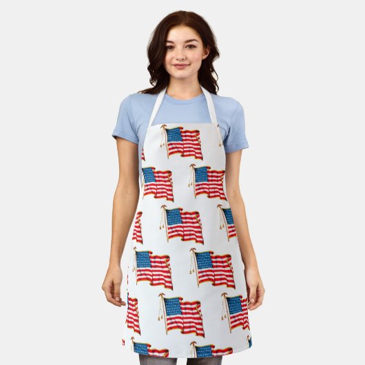 Vintage Patriotische Amerikanische Flagge, Amerika Schürze (Getragen)