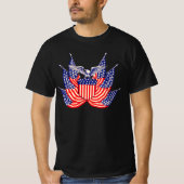 Vintage Patriotische Amerikanische Flagge, Amerika T-Shirt (Vorderseite)