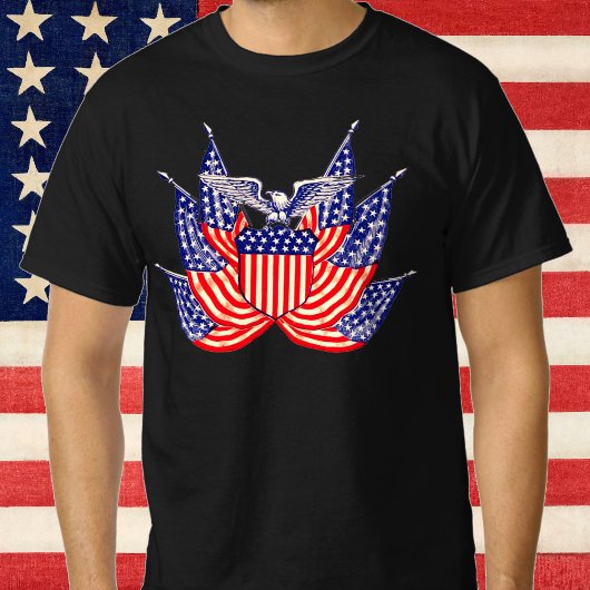 Vintage Patriotische Amerikanische Flagge, Amerika T-Shirt