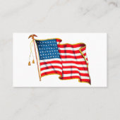 Vintage Patriotische Amerikanische Flagge, Amerika Visitenkarte (Rückseite)