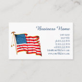 Vintage Patriotische Amerikanische Flagge, Amerika Visitenkarte (Vorderseite)