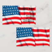 Vintage Patriotische Amerikanische Flagge, Amerika Visitenkarte (Vorne/Hinten)