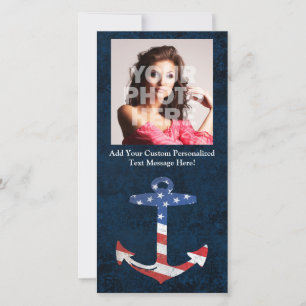 Vintage patriotische amerikanische Flagge Anker na