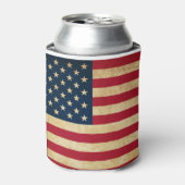 Vintage patriotische amerikanische Flagge Dosenkühler (Kanne Vorderseite)