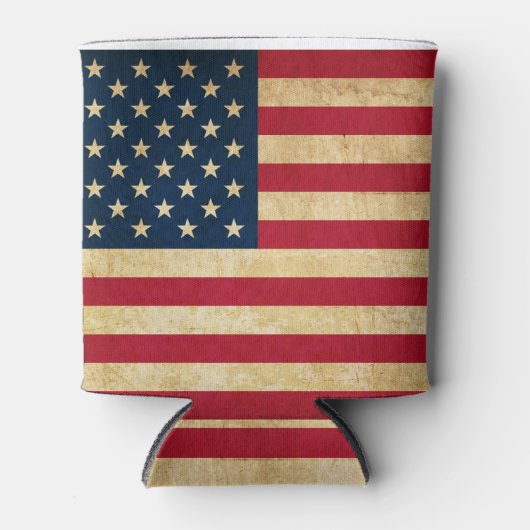 Vintage patriotische amerikanische Flagge Dosenkühler (Vorderseite)