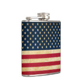 Vintage patriotische amerikanische Flagge Flachmann (Rechts)