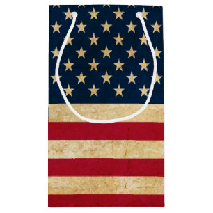 Vintage patriotische amerikanische Flagge Kleine Geschenktüte