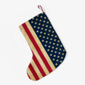Vintage patriotische amerikanische Flagge Kleiner Weihnachtsstrumpf (Rückseite (Hängend))