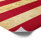 Vintage patriotische amerikanische Flagge Poster (Ecke)
