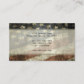 Vintage patriotische amerikanische Flagge Visitenkarte (Rückseite)