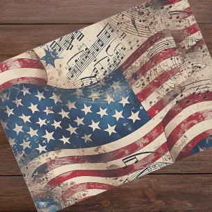 Vintage patriotische amerikanische Flaggenstaaten- Seidenpapier