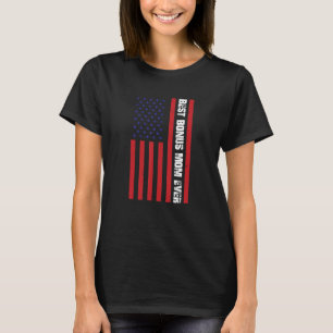 Vintage patriotische beste Bonus-Mama-Stiefmutter T-Shirt