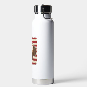 Vintage-patriotische Dackel-Flaggen-Sonnenbrille V Trinkflasche