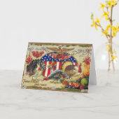 Vintage Patriotische Erntedank Grüße Karte (Gelbe Blume)