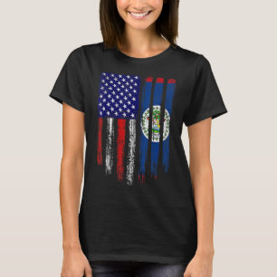 Vintage Patriotische Flagge der USA Belize erschüt T-Shirt