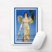 Vintage Patriotische Frau Engel, Kaufen Kriegsanle Mousepad (Mit Mouse)