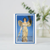 Vintage Patriotische Frau Engel, Kaufen Kriegsanle Postkarte (Stehend Vorderseite)