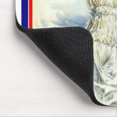 Vintage Patriotische Frau W. American Flag Poster Mousepad (Ecke)