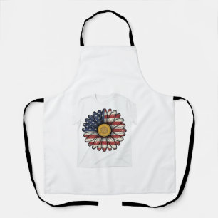 Vintage patriotische Gänseblümchen-Blumenvektorges Schürze