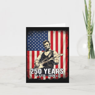 Vintage patriotische Gitarre Lincoln inspiriert am Karte