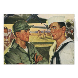Vintage patriotische Helden, Militärangehörige in