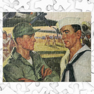 Vintage patriotische Helden, Militärangehörige in  Puzzle
