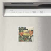 Vintage Patriotische Helden, Militäreinrichtungen  Magnet (In Situ (Geschirrspüler))