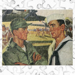 Vintage Patriotische Helden, Militäreinrichtungen  Puzzle