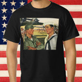 Vintage Patriotische Helden, Militäreinrichtungen  T-Shirt