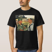Vintage Patriotische Helden, Militäreinrichtungen T-Shirt (Vorderseite)