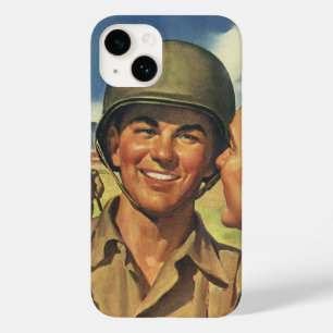 Vintage patriotische Helden, Militärflugzeug Männe Case-Mate iPhone Hülle