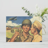 Vintage Patriotische Helden, Militärflugzeuge Männ (Stehend Vorderseite)