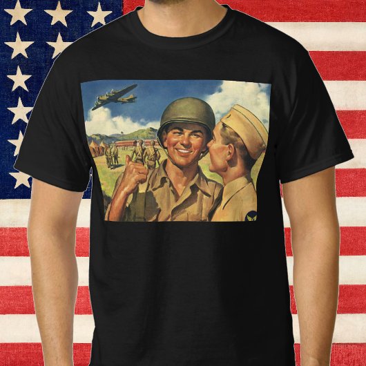 Vintage Patriotische Helden, Militärflugzeuge Männ T-Shirt