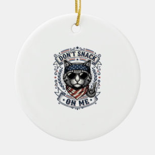 Vintage patriotische Katze Snack nicht auf mir Keramik Ornament