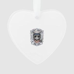 Vintage patriotische Katze Snack nicht auf mir Ornament