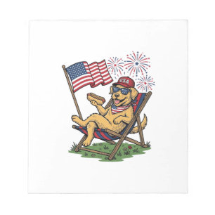 Vintage patriotische Katzen USA-Shirt-Design (2)_1 Notizblock