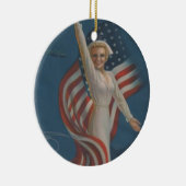 Vintage patriotische Krankenschwester der Keramikornament (Rechts)