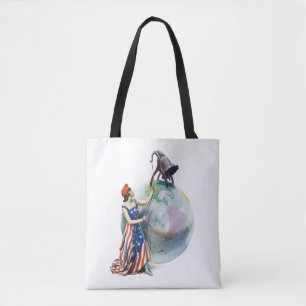 Vintage-patriotische Lady Liberty-Magazincover-Kun Tasche