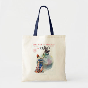 Vintage-patriotische Lady Liberty-Magazincover-Kun Tragetasche
