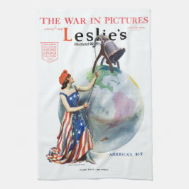 Vintage Patriotische Lady Liberty Magazine Cover A Geschirrtuch