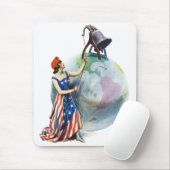 Vintage Patriotische Lady Liberty Magazine Cover A Mousepad (Mit Mouse)